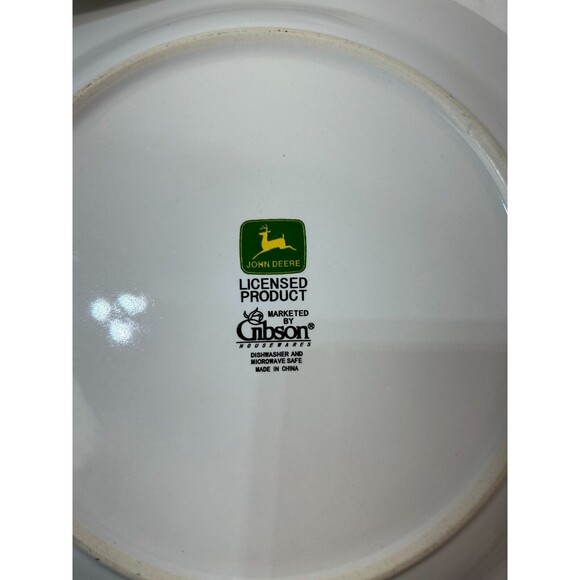 Set of 4 JOHN DEERE 11 1/4" DINNER PLATES good condition - Picture 6 of 7